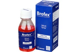 Bottle containing 100 ml sugar free syrup