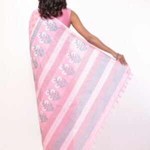 Light Pink Printed Cotton Saree