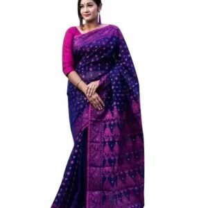 Nakful Silk Jamdani for Women with Tangail Sari - Embrace Timeless Tradition with Luxurious Silk - Sari Collection - All Ocassion
