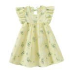 Fashion Girls Summer Solid Color Cotton Linen Side Pocket Halter Dress