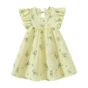 Fashion Girls Summer Solid Color Cotton Linen Side Pocket Halter Dress