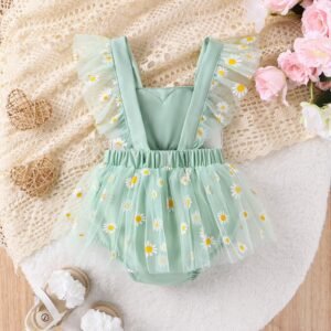 Newborn Baby Girl Crawling Clothes Baby Bag Fart Skirt Baby Mesh Skirt Spring and Summer Infant Suit